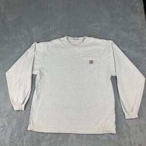 Carhartt Long Sleeve Pocket T-Shirt Men’s Size M Gray K126 Workwear